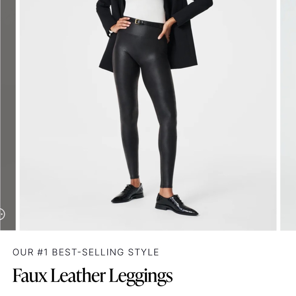 Spanx faux leather leggings great condition no signs of wear